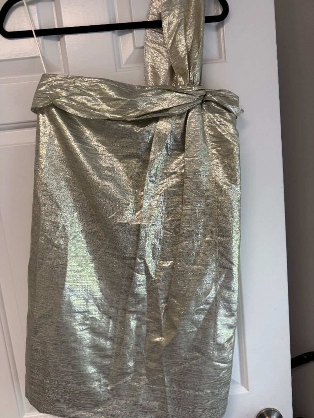 Title: Stella McCartney Metallic One-Shoulder Cocktail Dress Made in Italy